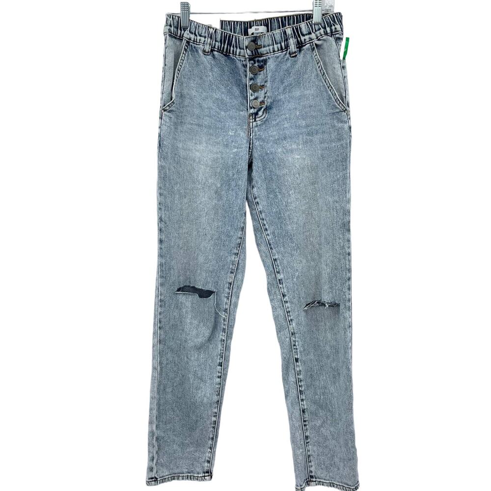 bp. Be Responsible Women High-Rise Mom Button Fly Ripped Jeans